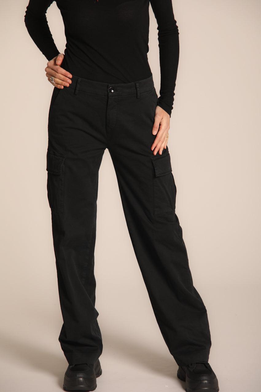 Victoria Damen Cargohose aus Gabardine straight Fit ①