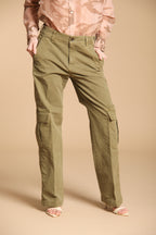 Detroit Straight Damen Chino-Hose aus Flammgarn-Panama im Straight Fit