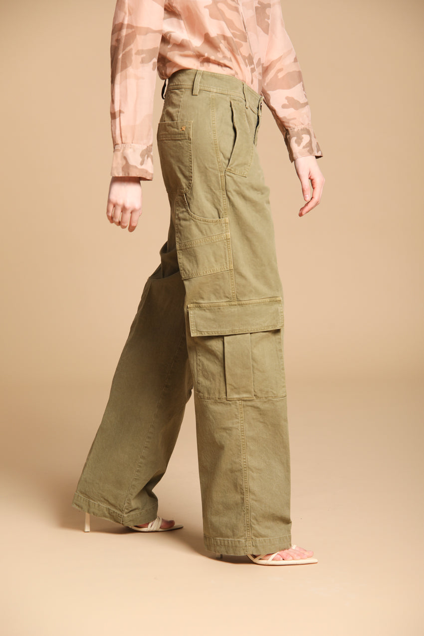 Detroit Straight Damen Chino-Hose aus Flammgarn-Panama im Straight Fit