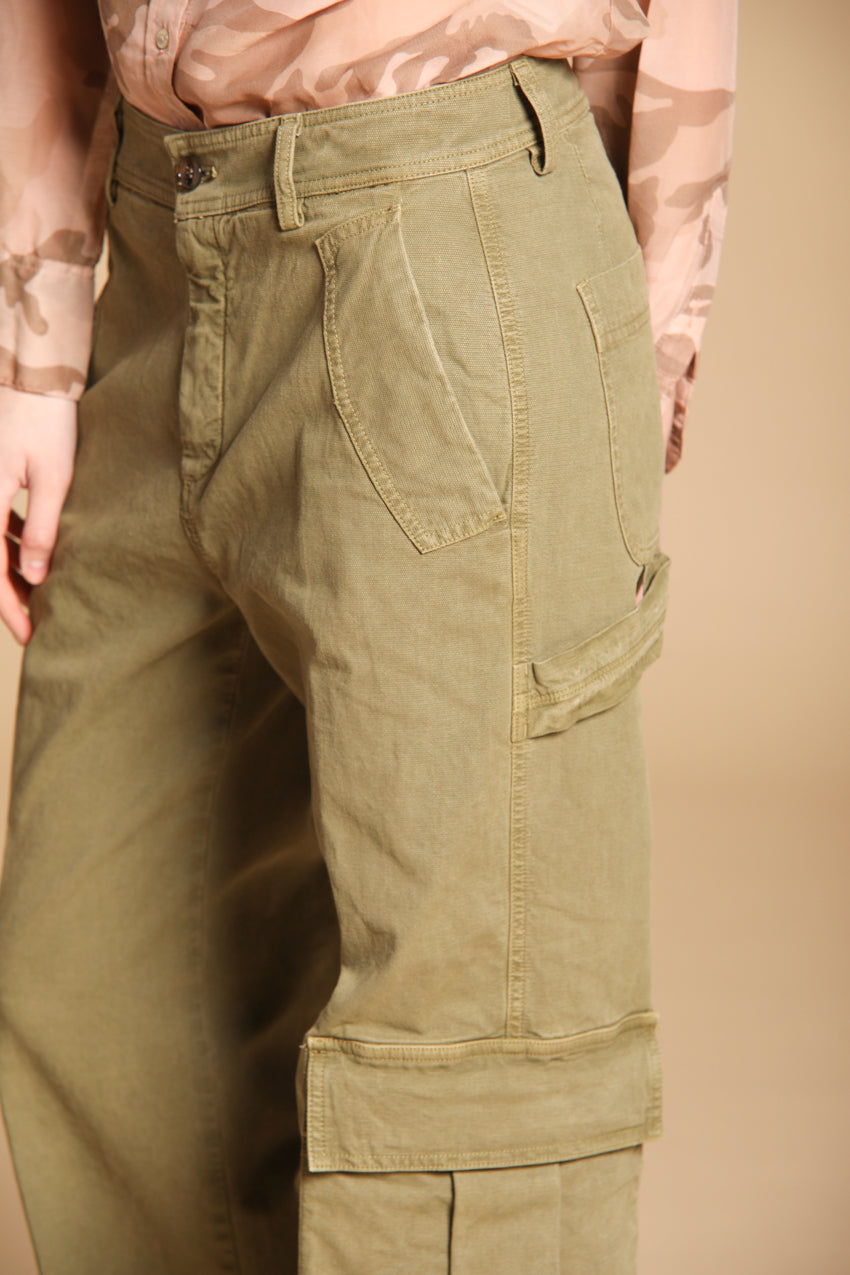 Detroit Straight Damen Chino-Hose aus Flammgarn-Panama im Straight Fit