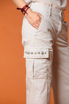Victoria Pantalon Cargo femme en Gabardine straight fit