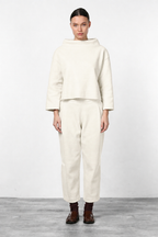 Balloon women’s chino pants in wool cloth with balloon fit
