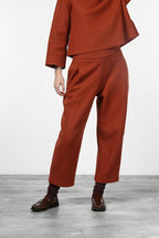 Women's Balloon-Fit Chino Trousers in Wool Cloth