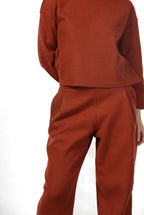 Women's Balloon-Fit Chino Trousers in Wool Cloth
