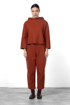 Women's Balloon-Fit Chino Trousers in Wool Cloth