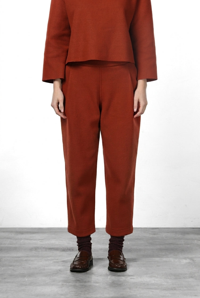 Women's Balloon-Fit Chino Trousers in Wool Cloth