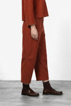 Women's Balloon-Fit Chino Trousers in Wool Cloth