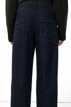 New York Palazzo pantalone chino donna in gabardina wide leg