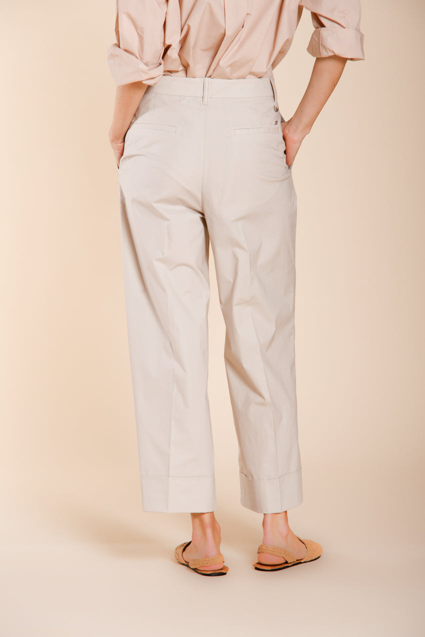 New York Wide pantalon chino femme en toile parachute wide leg
