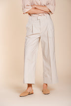 New York Wide pantalon chino femme en toile parachute wide leg