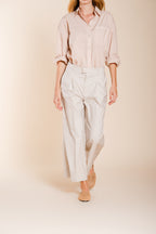 New York Wide pantalon chino femme en toile parachute wide leg