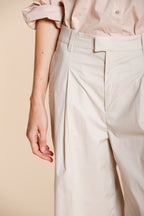 New York Wide pantalon chino femme en toile parachute wide leg