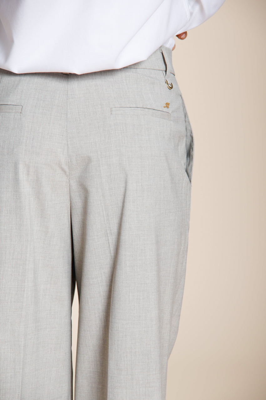 New York Wide Sartoriale pantalon chino femme en laine travel wide leg