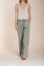 New York Studio women's chino pants in cotton and linen twill straight fit