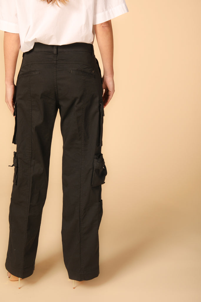 Image 5 of women's cargo pants, New Hunter model, in black with a relaxed fit by Mason's