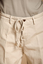 New York Studio women's Chino pants in cotton-linen twill Wide Leg