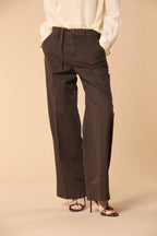 New York Studio women's Chino pants in cotton-linen twill Wide Leg