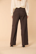 New York Studio women's Chino pants in cotton-linen twill Wide Leg