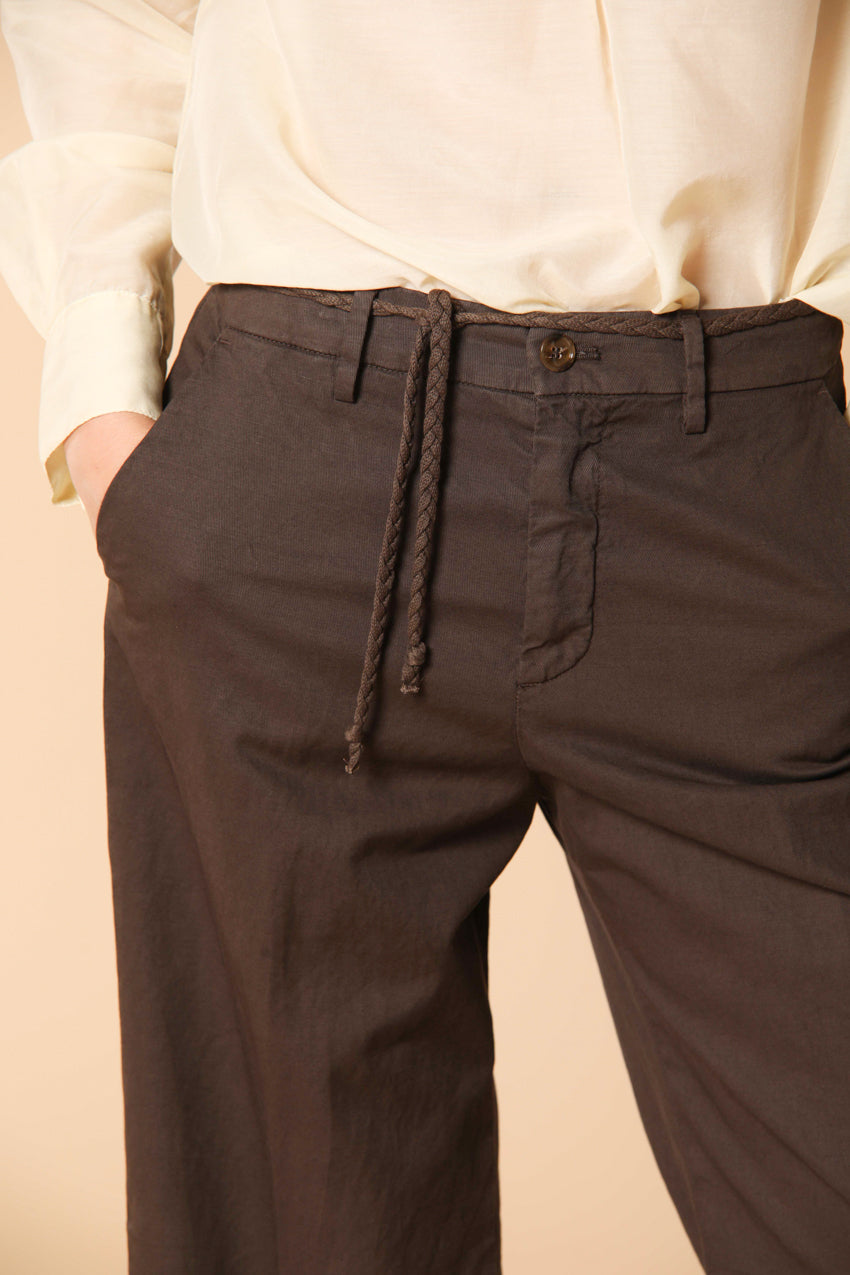 New York Studio women's Chino pants in cotton-linen twill Wide Leg