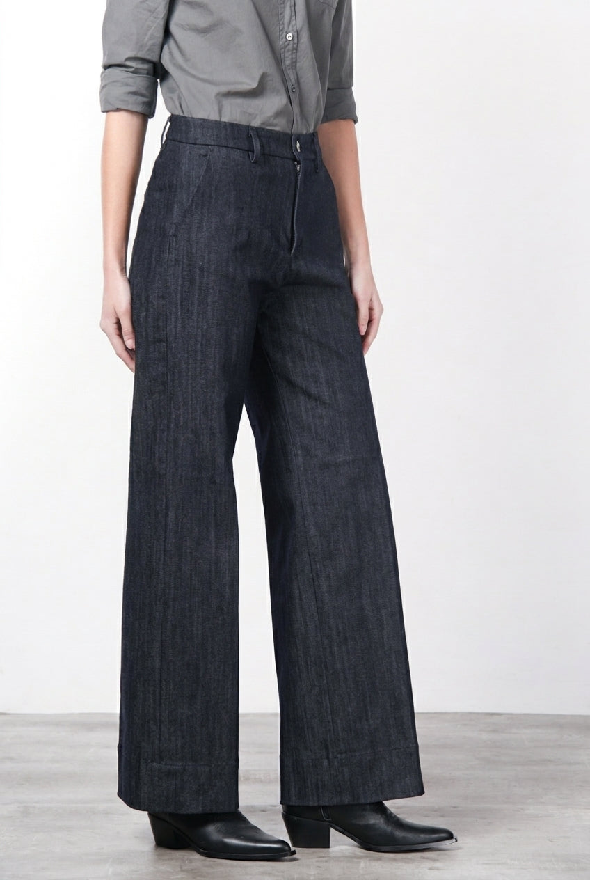 New York Studio women’s chino trousers in stretch denim, straight fit
