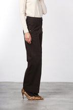 New York Studio women’s chino trousers in satin, straight fit