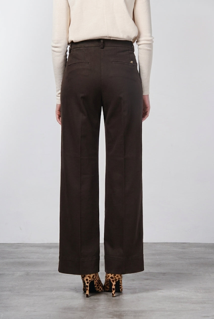 New York Studio women’s chino trousers in satin, straight fit