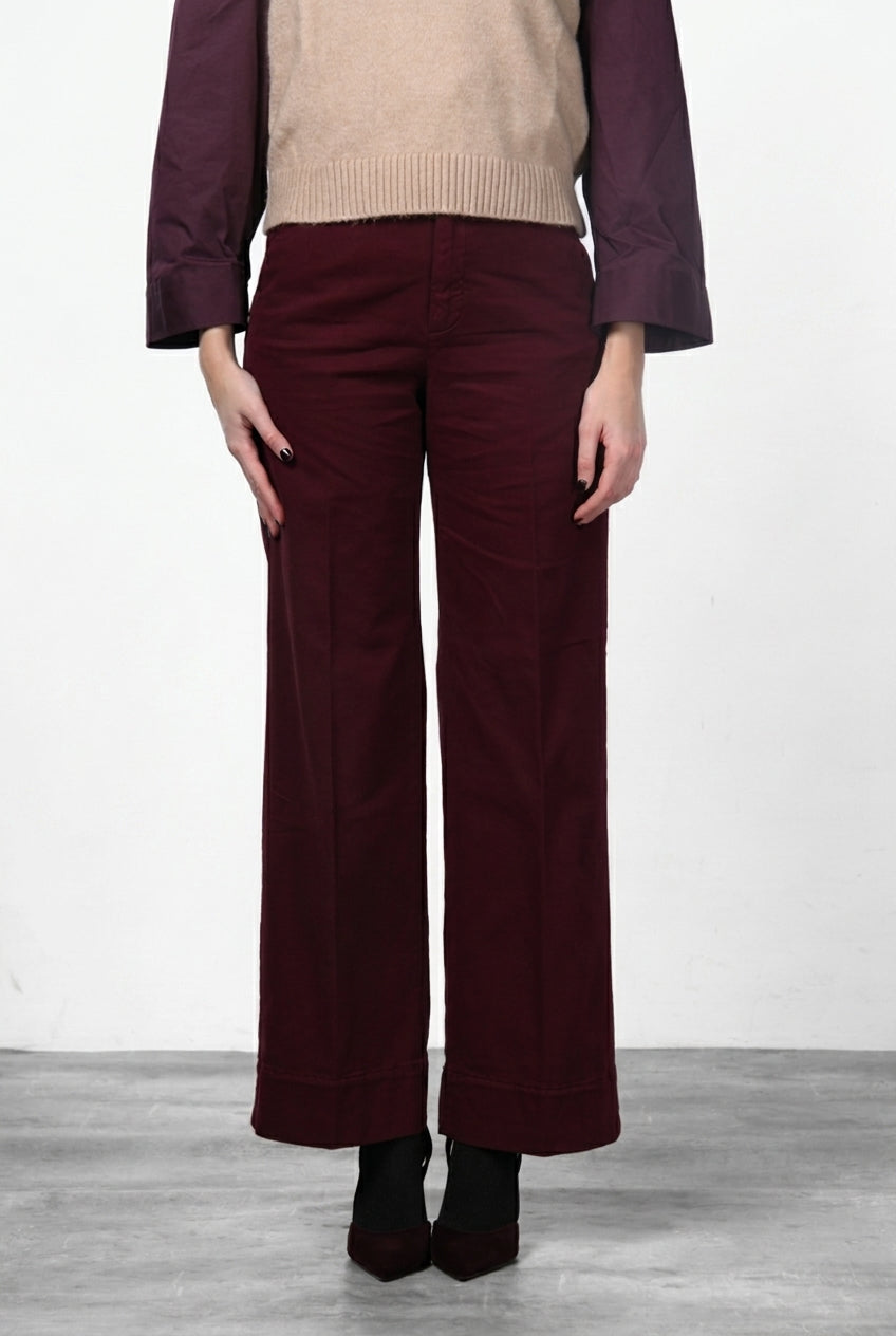 New York Studio pantalon chino femme en satin straight fit