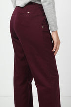 New York Studio pantalone chino donna in raso straight fit