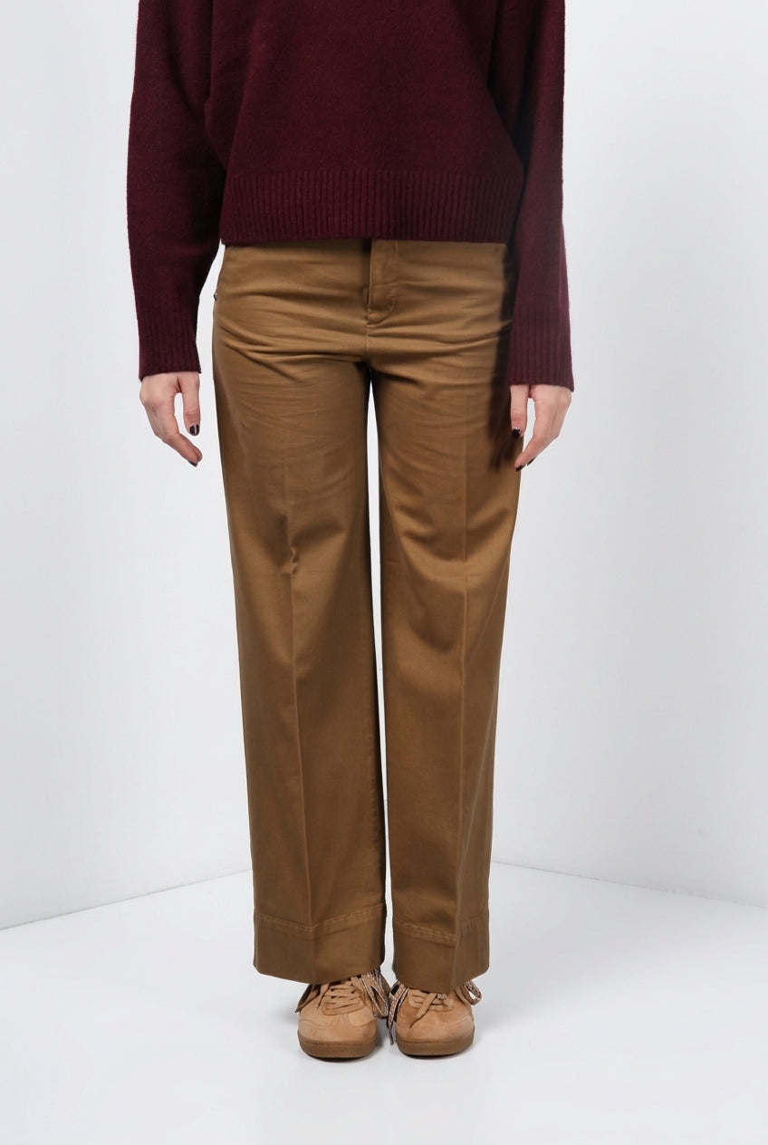 New York Studio pantalon chino femme en satin straight fit