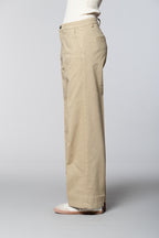 New York Studio pantalon chino femme en mélange coton-laine coupe wide leg