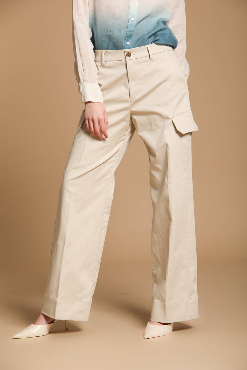 New York Studio women's Cargo Pants in cotton twill wide leg
