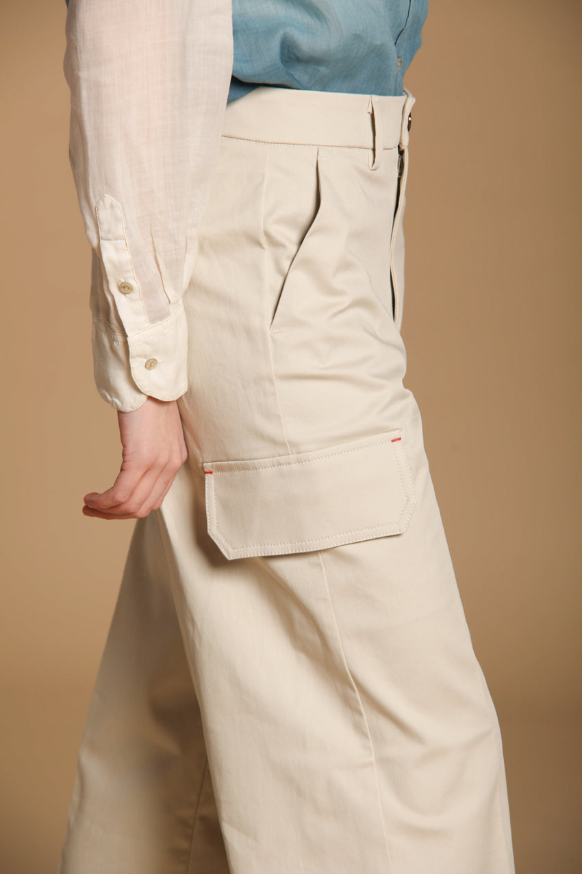New York Studio women's Cargo Pants in cotton twill wide leg