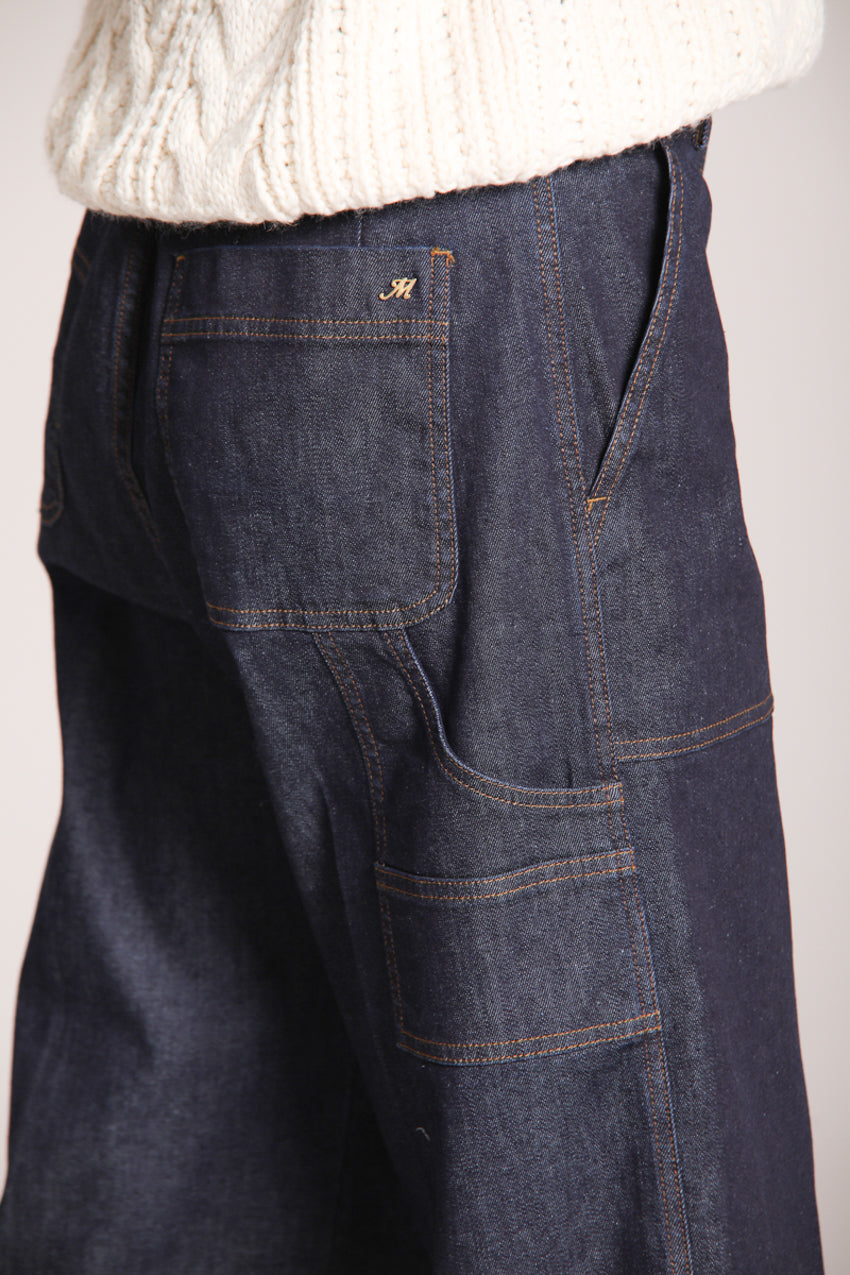 Foto 2 Dallas Wide pantaloni cargo donna in denim stretch wide leg