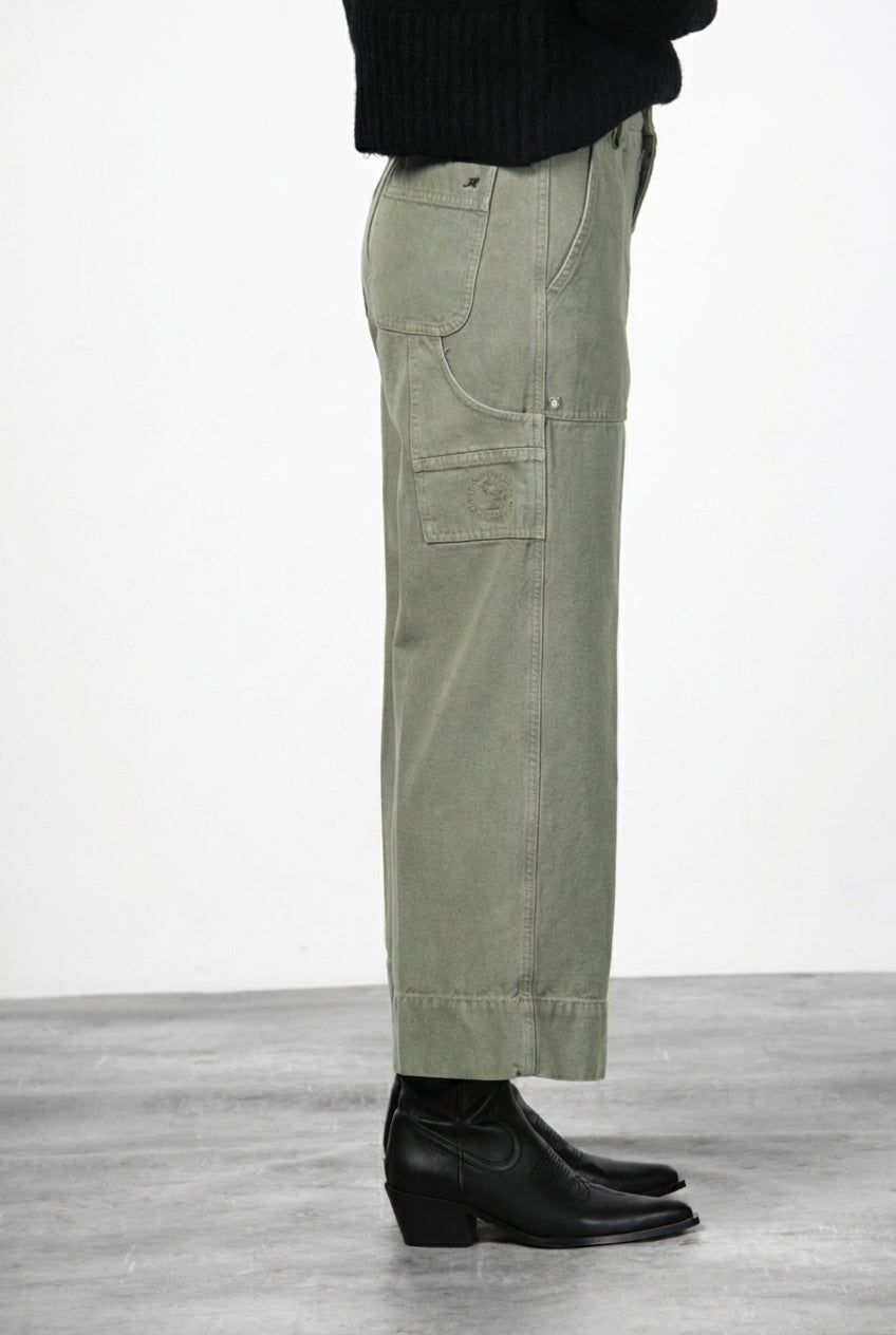 Dallas Wide Women's Chino Trousers in Canvas, Straight Fit
