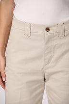 New York Studio Cropped Damen Chino Hose aus Baumwoll-Twill wide leg