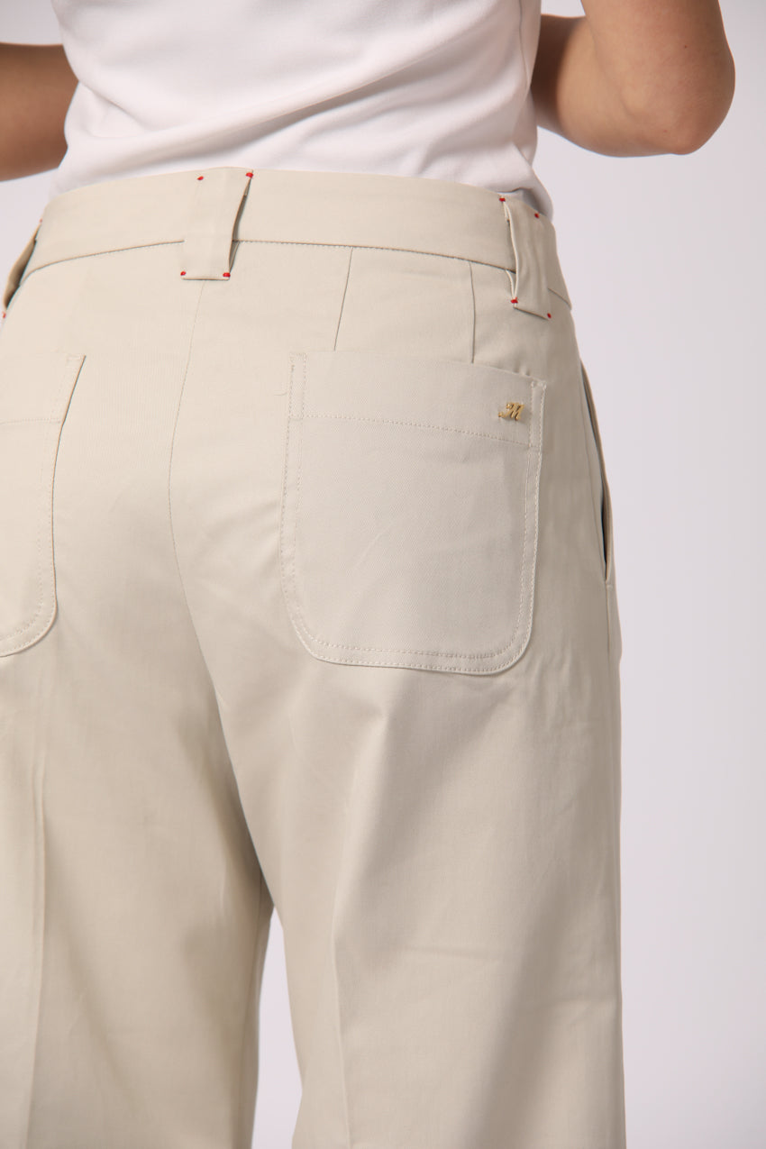 New York Studio Cropped Damen Chino Hose aus Baumwoll-Twill wide leg