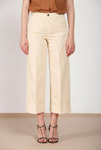 New York Studio Cropped Hose Chino Damen aus Leinen und Baumwolle straight fit