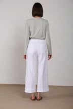 New York Studio Cropped pantalon chino femme en gabardine straight fit