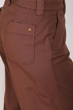 New York Studio Cropped Hose Chino Damen aus Gabardine straight fit