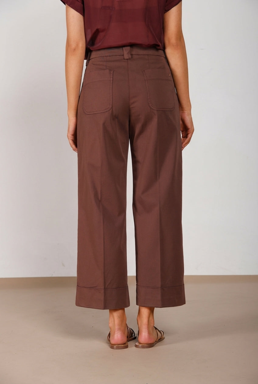 New York Studio Cropped Hose Chino Damen aus Gabardine straight fit