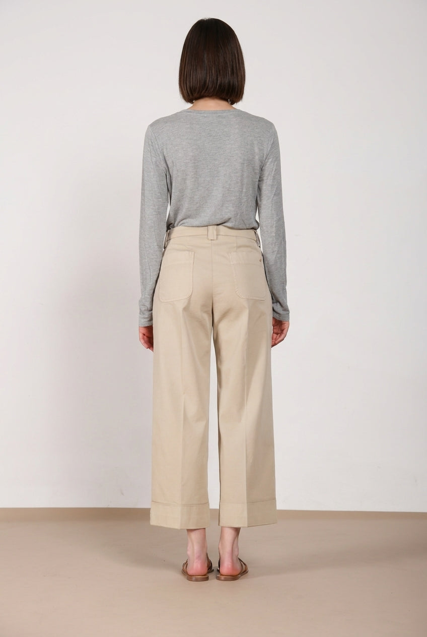 New York Studio Cropped women's chino pants gabardine straight fit