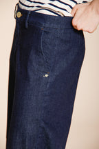 New York Studio Cropped City pantalon chino femme en denim straight fit