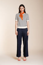 New York Studio Cropped City pantalon chino femme en denim straight fit
