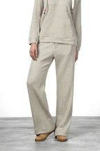 New York Studio Elax women’s chino pants in knit-effect jersey with straight fit