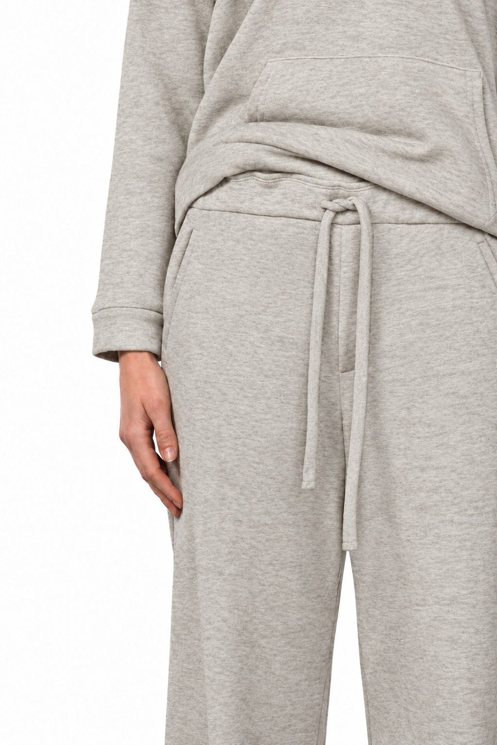 New York Studio Elax pantalone chino donna in jersey effetto maglia straight fit