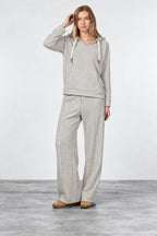 New York Studio Elax women’s chino pants in knit-effect jersey with straight fit