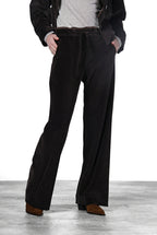 New York Studio Elax Chinohose für Damen aus breit geripptem Samt mit straight fit