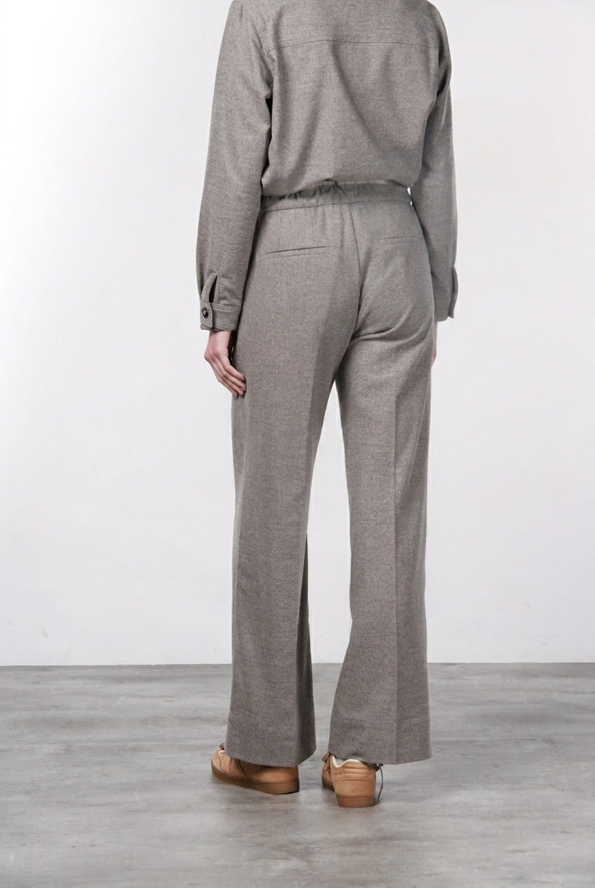 New York Studio Elax pantalon chino femme en laine straight fit