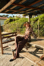 New York Studio Elax pantalone chino jogger donna in tela misto lino straight fit