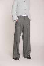 Foto 1 Shon pantalone chino donna in lana unita wide leg